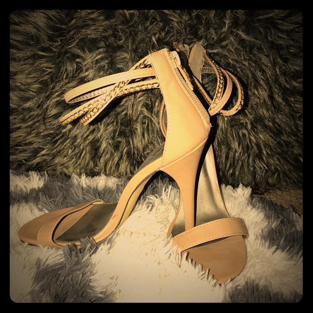 Nude Ankle Strap Sandal